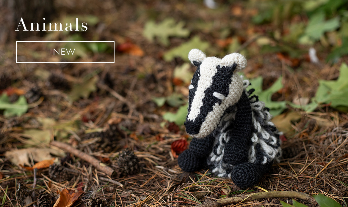 Animals badger crochet patterns toft kerry lord